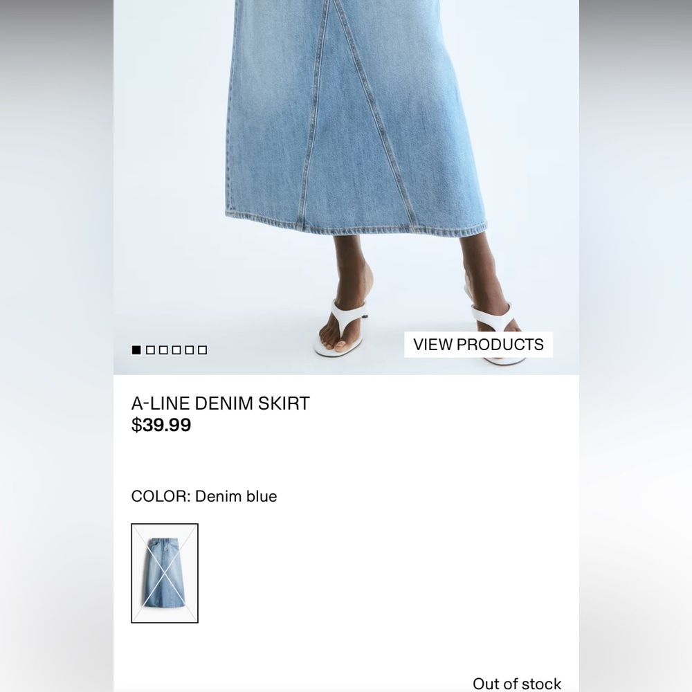 H&M Light Blue Denim Skirt - Picture 8 of 8